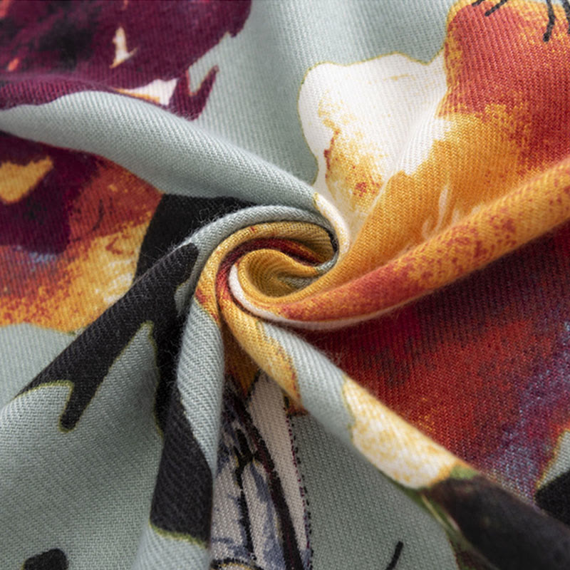 Buddha Stonesチベットのカラフルな蝶の花柄ショール秋冬ソフト暖かいスカーフラップ - image 6