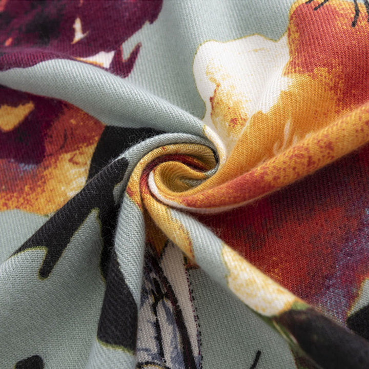 Buddha Stonesチベットのカラフルな蝶の花柄ショール秋冬ソフト暖かいスカーフラップ - image 6