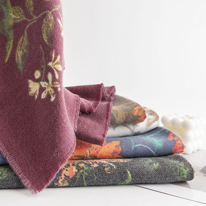 Buddha Stonesチベットマルチフローラローズプリント柄デザインショール秋冬心地良い暖かいスカーフラップ - image 11