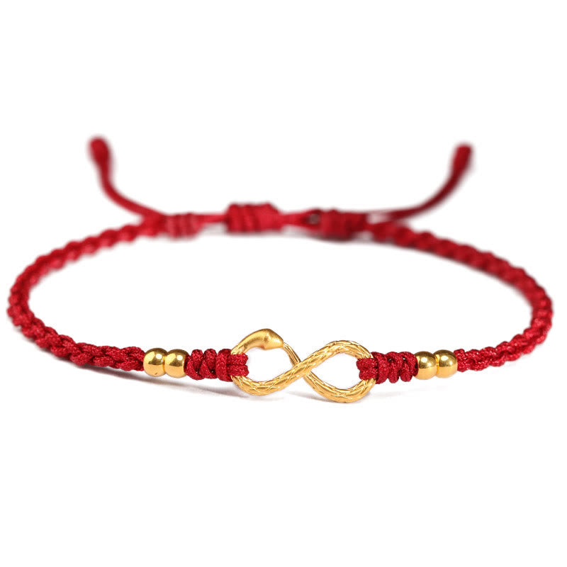 Buddha Stones999 ゴールド 蛇年 永遠のエンドレスノット インフィニティ ハンドメイド幸運ブレスレット - image 18