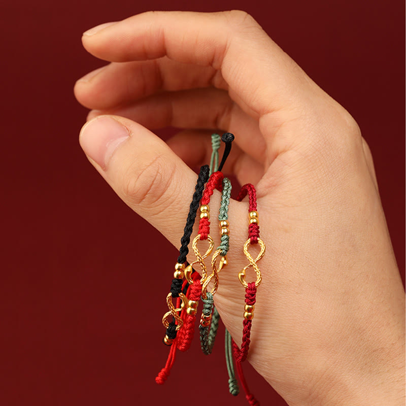 Buddha Stones999 ゴールド 蛇年 永遠のエンドレスノット インフィニティ ハンドメイド幸運ブレスレット - image 11