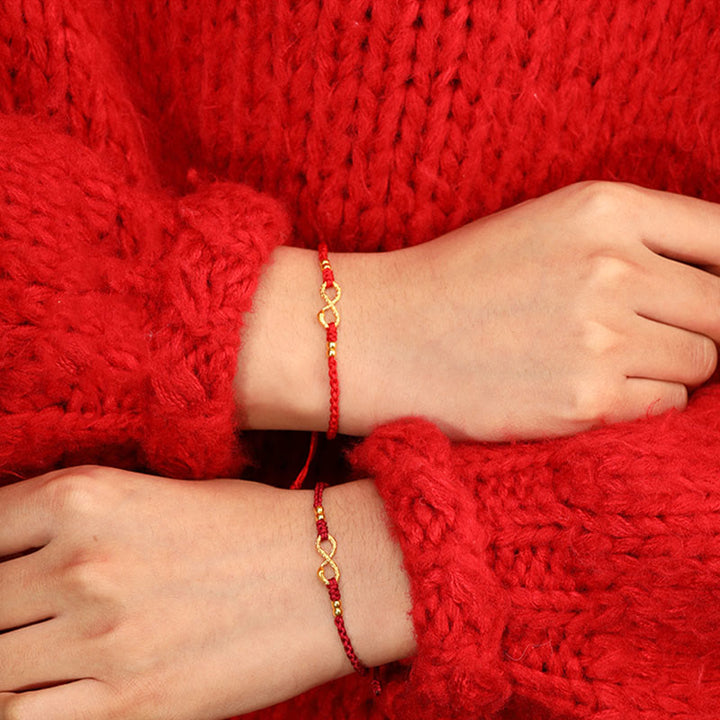 Buddha Stones999 ゴールド 蛇年 永遠のエンドレスノット インフィニティ ハンドメイド幸運ブレスレット - image 16