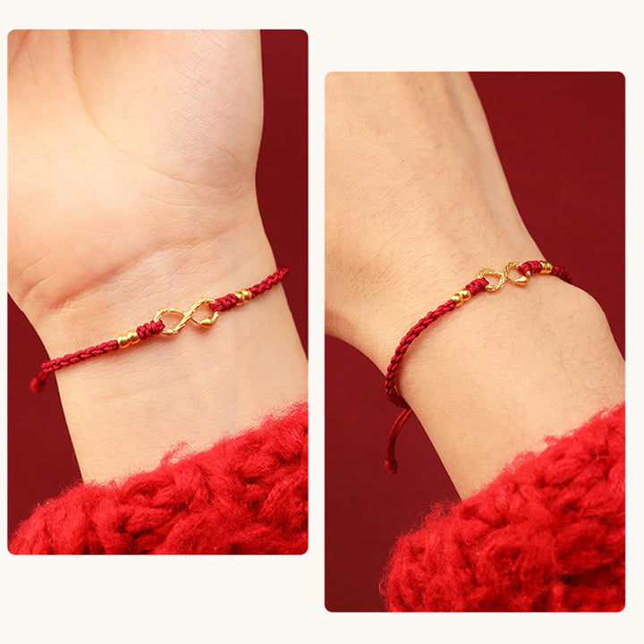 Buddha Stones999 ゴールド 蛇年 永遠のエンドレスノット インフィニティ ハンドメイド幸運ブレスレット - image 15