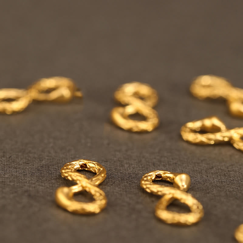 Buddha Stones999 ゴールド 蛇年 永遠のエンドレスノット インフィニティ ハンドメイド幸運ブレスレット - image 20