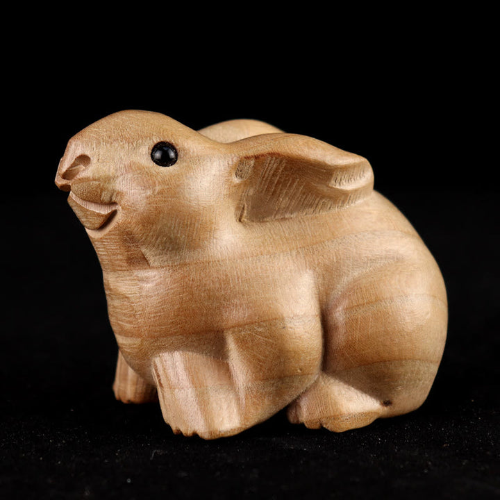 Buddha Stones年 十二支 福の字 桃の木 仏像 家の装飾 - うさぎ - 高さ11.5cm - image 16