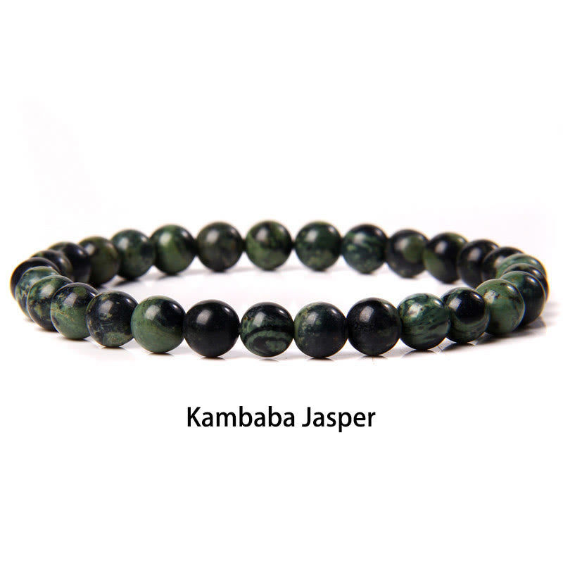 Buddha Stones6mm 各種石 クリスタル ブラック グリッター ストーン レッド タイガーアイ ビーズ 守護ブレスレット