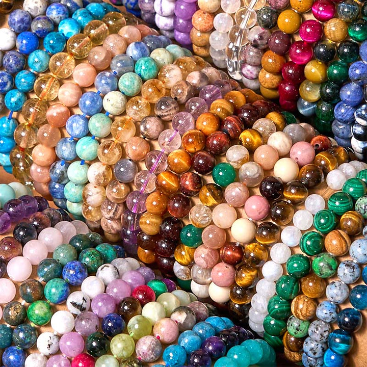 天然石 ガーネット マラカイト ラズライト ヘミモルファイト カーム ブレスレット 手首14~16cm 開運 守護 パワーストーン | 仏陀石 - image 1