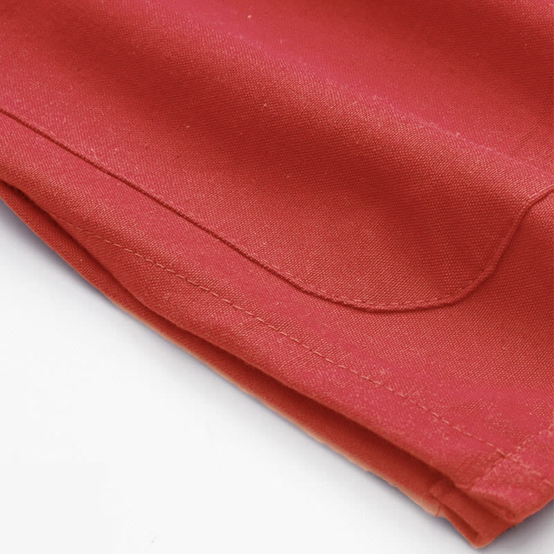 Buddha Stones 2点セット 秋 メンズ 唐装 カエルボタン コットン 長袖 シャツ パンツ セット - image 7