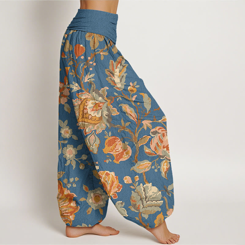 Buddha Stonesカジュアル ブルーミングフラワー つぼみデザイン レディース 伸縮性ウエスト ハーレムパンツ - image 10