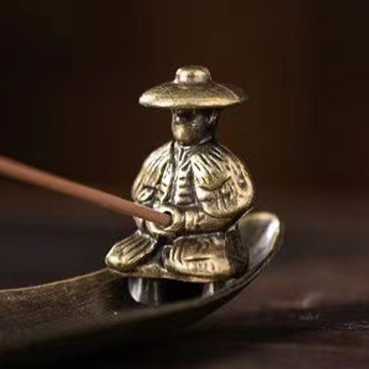 Buddha Stones漁師船 鯉 亜鉛合金 お香立て 癒し お香炉 装飾 - image 8