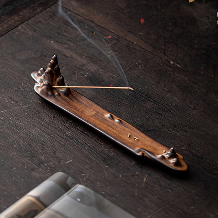 Buddha Stonesボートデザインスピリチュアルヒーリングセラミックスティック香炉装飾 - image 1