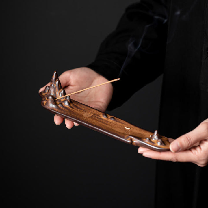 Buddha Stonesボートデザインスピリチュアルヒーリングセラミックスティック香炉装飾 - image 2