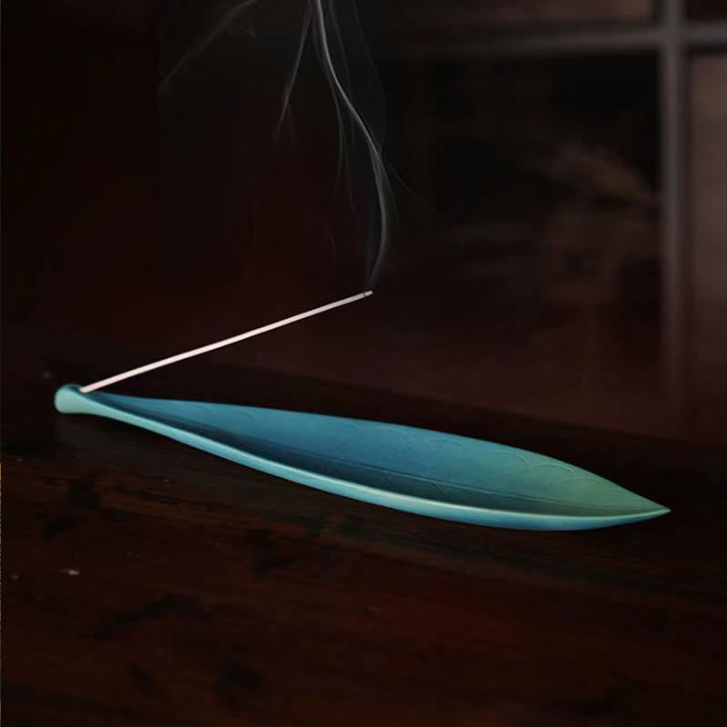 Buddha Stones柳の葉 癒し 陶器 スティック 香炉 装飾 - image 1