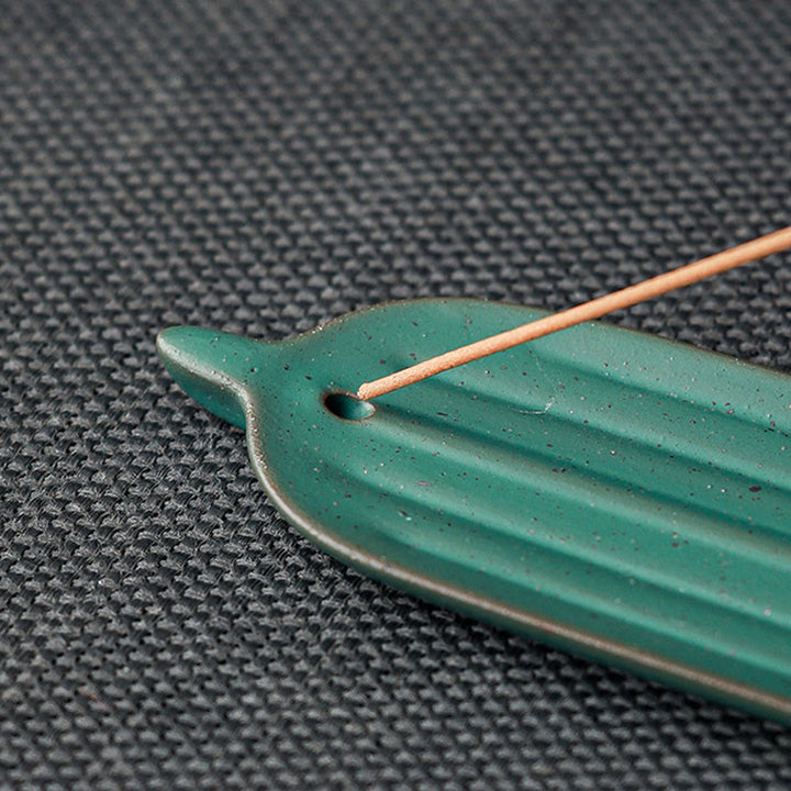 Buddha Stones緑竹の葉 癒し 陶器 香炉 装飾 - image 8