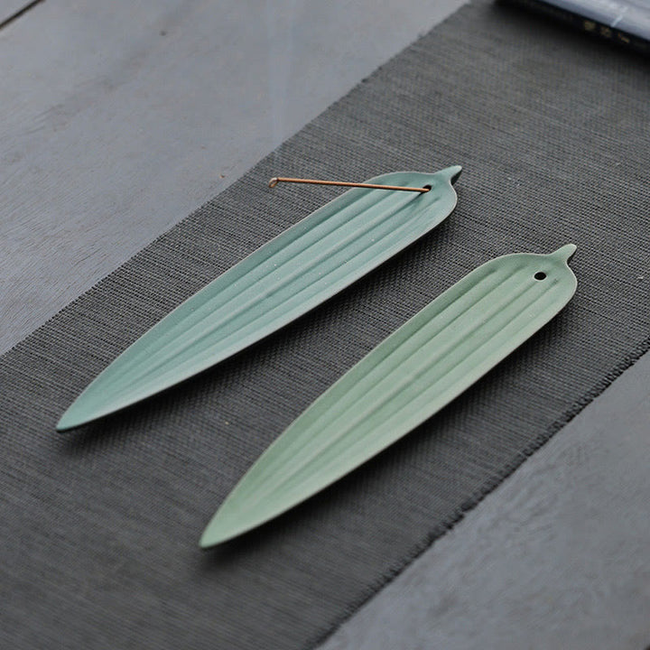 Buddha Stones緑竹の葉 癒し 陶器 香炉 装飾 - image 10