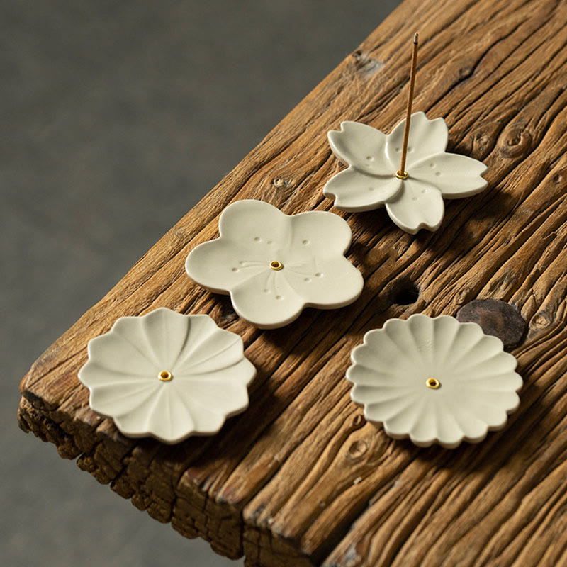 Buddha Stones蓮 桜 梅 菊 癒し 陶器 香炉 装飾 - image 11