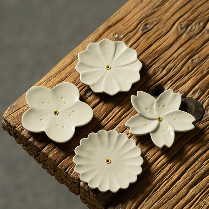 Buddha Stones蓮 桜 梅 菊 癒し 陶器 香炉 装飾 - image 9