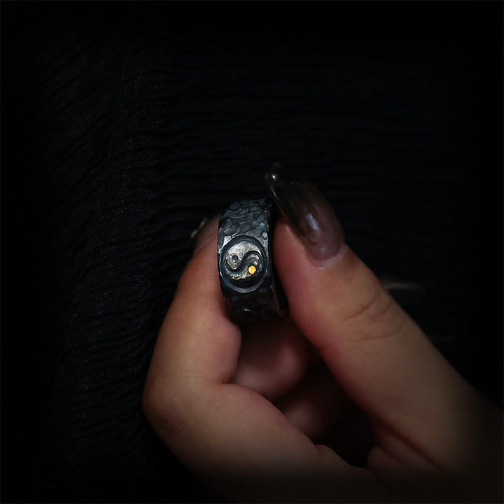 Buddha Stones999スターリングシルバー 陰陽バランスリング - image 8