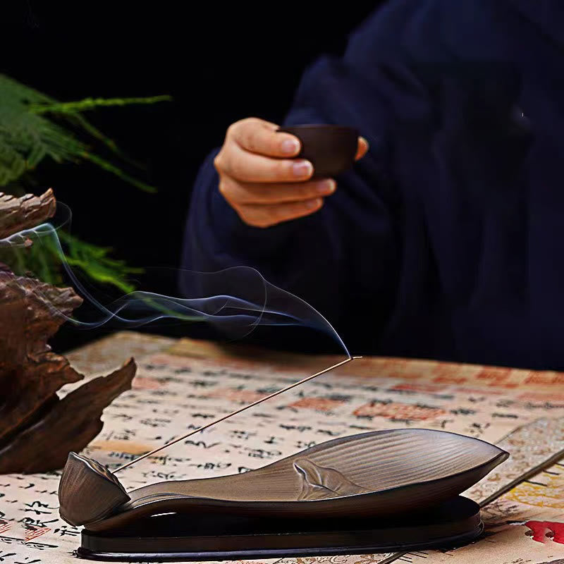 Buddha Stones蓮の実 禅 癒し ブラウン 陶器 スティック 香炉 装飾 - image 8