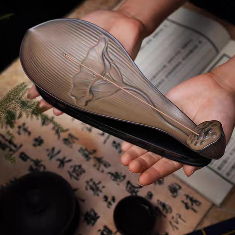 Buddha Stones蓮の実 禅 癒し ブラウン 陶器 スティック 香炉 装飾 - image 2