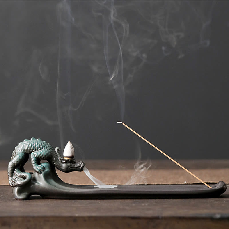 Buddha Stones月うさぎ 貔貅山 癒し 陶器 スティック 香炉 装飾 - PiXiu25.1×4.2×6.7cm - image 8