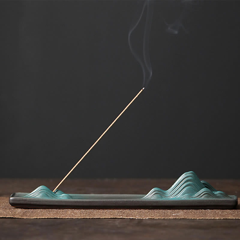 Buddha Stones月うさぎ 貔貅山 癒し 陶器 スティック 香炉 装飾 - 山 23.6×4.1×3.4cm - image 17