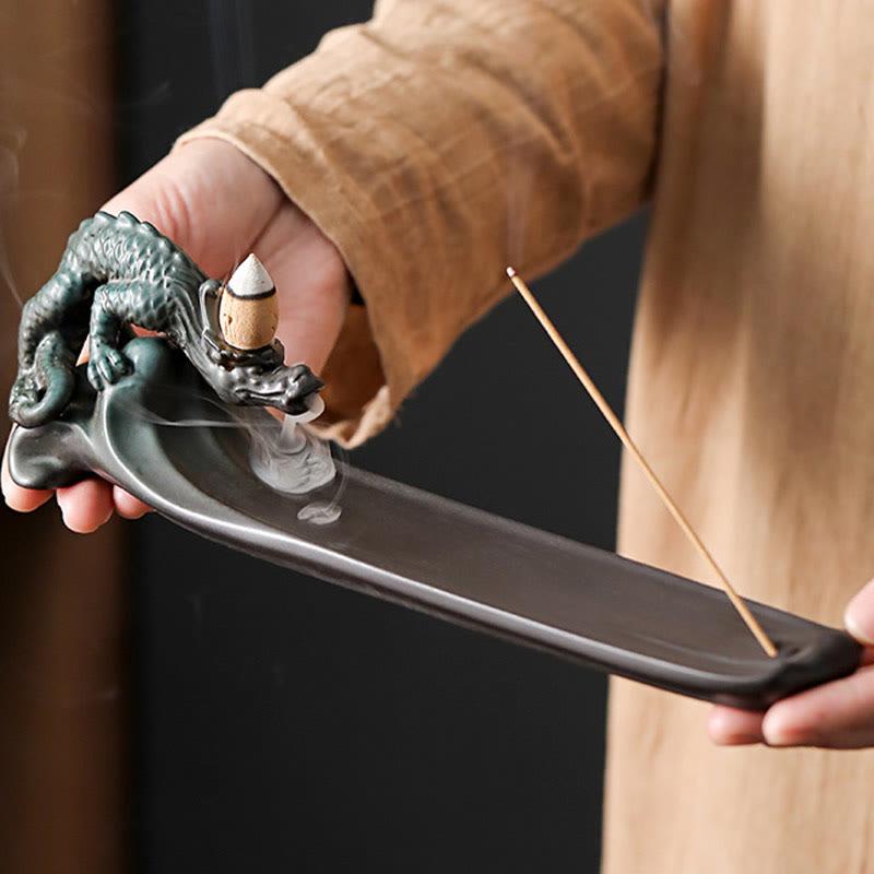 Buddha Stones月うさぎ 貔貅山 癒し 陶器 スティック 香炉 装飾 - image 9