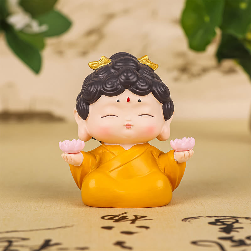 Buddha Stones瞑想 蓮 阿弥陀仏 樹脂像 慈悲 室内装飾