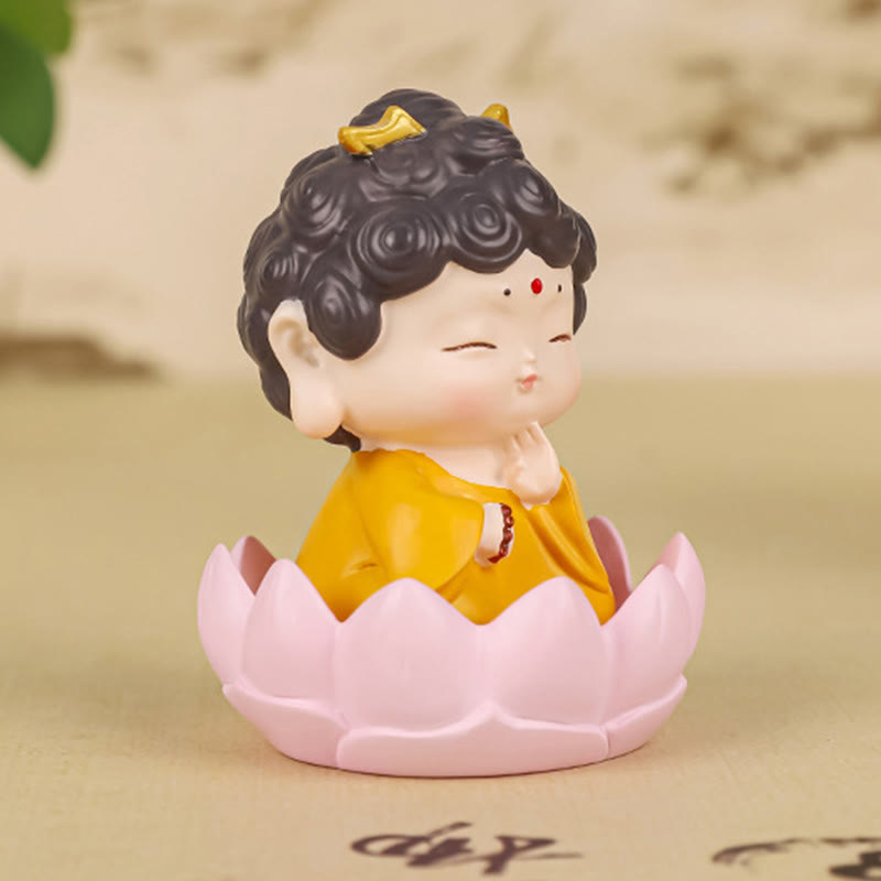 Buddha Stones瞑想 蓮 阿弥陀仏 樹脂像 慈悲 室内装飾