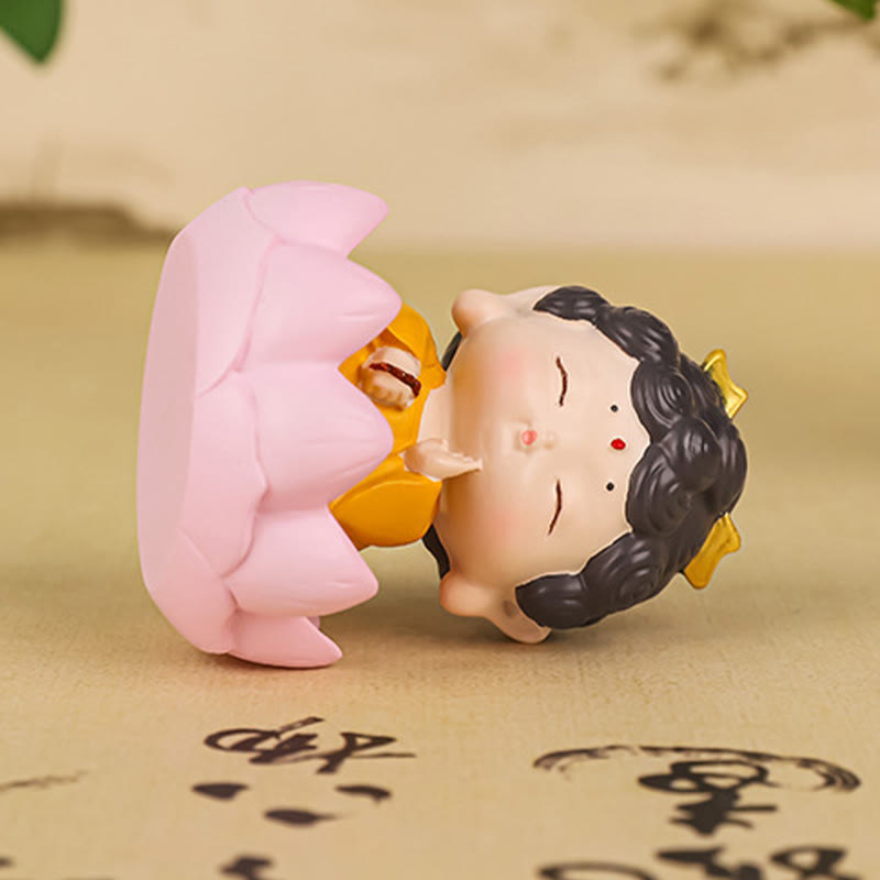 Buddha Stones瞑想 蓮 阿弥陀仏 樹脂像 慈悲 室内装飾