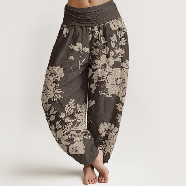 Buddha Stonesカジュアル 牡丹の葉柄 レディース 伸縮性ウエスト ハーレムパンツ - シエナ - US22、 UK/AU26、 EU54 (6XL) - image 5