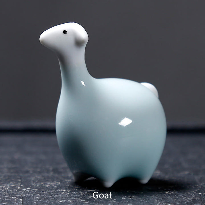 Buddha Stones十二支 陶器 ティーペット ホームデコレーション - 白ヤギ 6.7×6.8cm - image 26