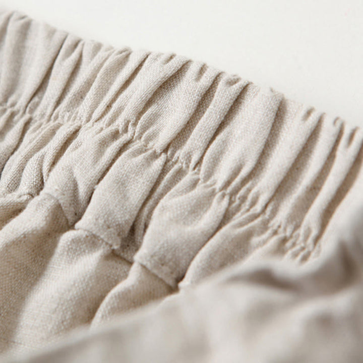 Buddha Stones 綿麻ワイドパンツ ハイウエスト 無地 ポケット付き ゆったり涼しい - image 12