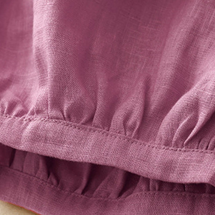 Buddha Stonesカジュアル 無地 リネン レディース パンツ ポケット付き - image 11