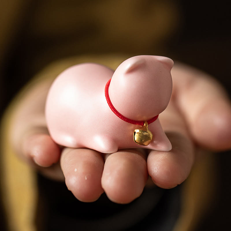 Buddha Stonesミニかわいい立ったり横たわったりの猫のティーペット陶器ホームデスクの置物装飾 - image 22