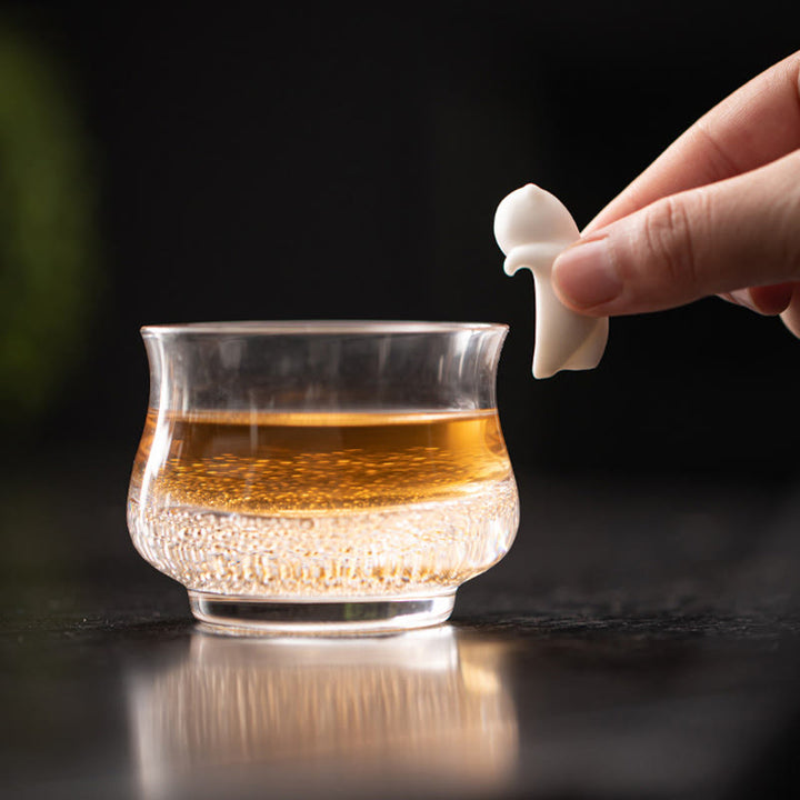 Buddha Stonesミニ吊り下げ白猫ティーペット陶器ホームデスク置物装飾 - image 7