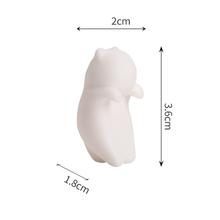 Buddha Stonesミニ吊り下げ白猫ティーペット陶器ホームデスク置物装飾 - image 13