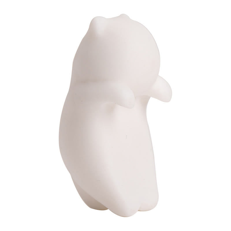 Buddha Stonesミニ吊り下げ白猫ティーペット陶器ホームデスク置物装飾 - image 14