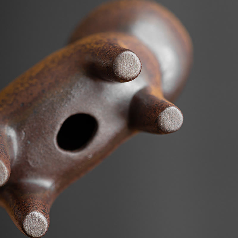Buddha Stonesミニスタンディングキャット風水カエルヒキガエルティーペットセラミックホームデスク置物装飾 - image 8