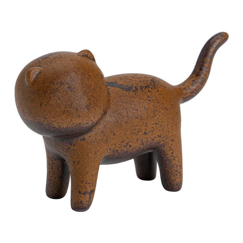 Buddha Stonesミニスタンディングキャット風水カエルヒキガエルティーペットセラミックホームデスク置物装飾 - image 11
