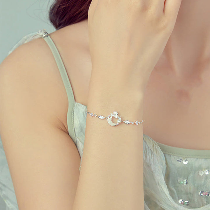 Buddha Stones和田翡翠 925 スターリングシルバー キュービックジルコニア パール ロータスブレスレット - image 5