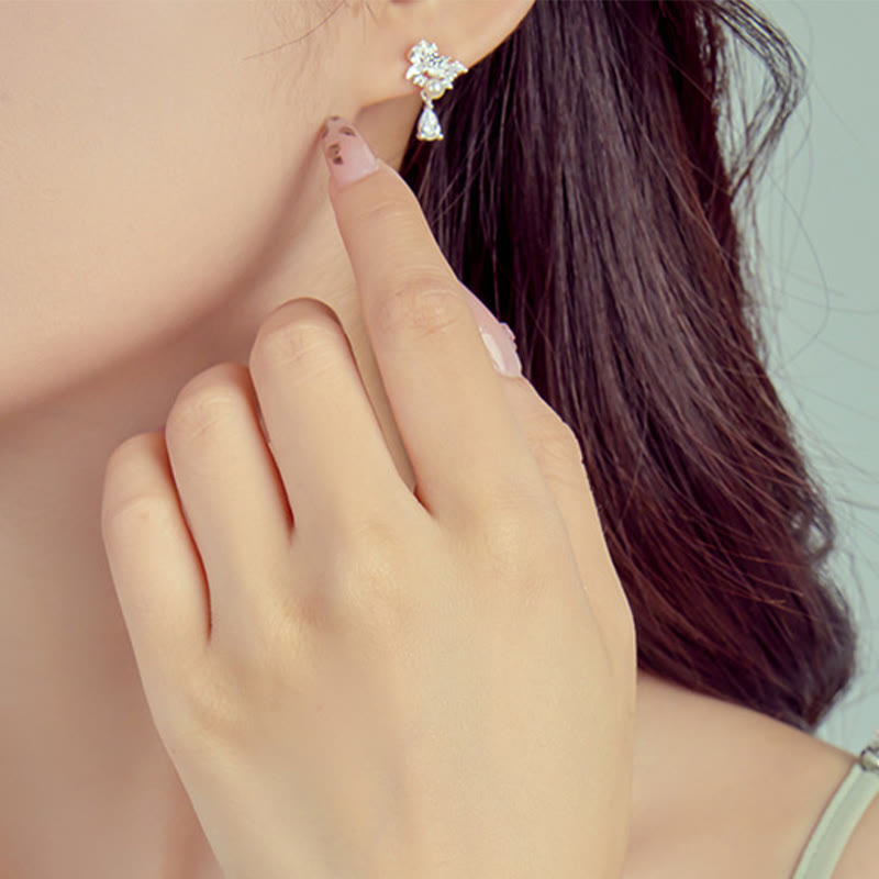 Buddha Stones和田翡翠 925 スターリングシルバー キュービックジルコニア パール アバンダンス イヤリング  - image 2