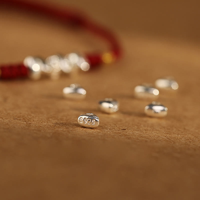 Buddha Stones925スターリングシルバー ストリング プロテクション 幸運 超薄型 編み込みブレスレット アンクレット - image 9