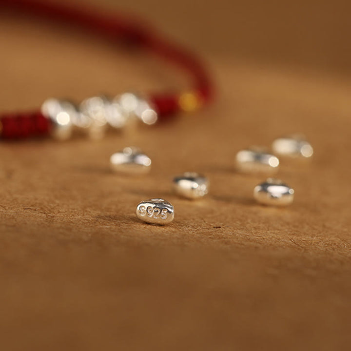 Buddha Stones925スターリングシルバー ストリング プロテクション 幸運 超薄型 編み込みブレスレット アンクレット - image 9