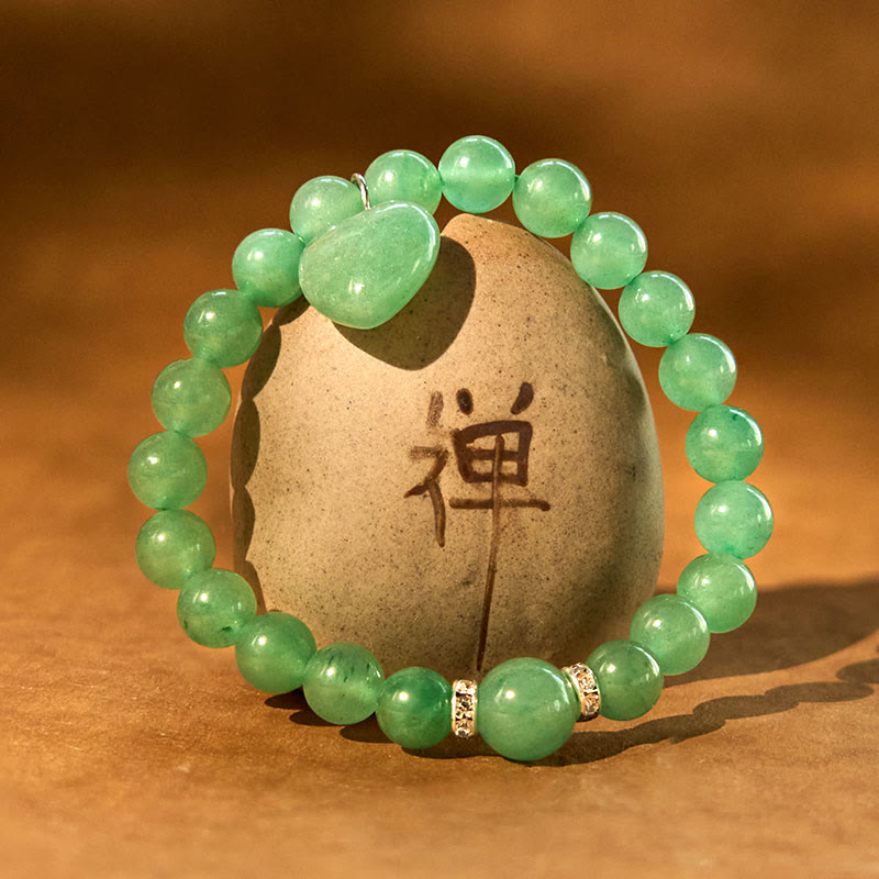 Buddha Stones各種クリスタルグリーンアベンチュリンラブハートバランスブレスレット - image 12
