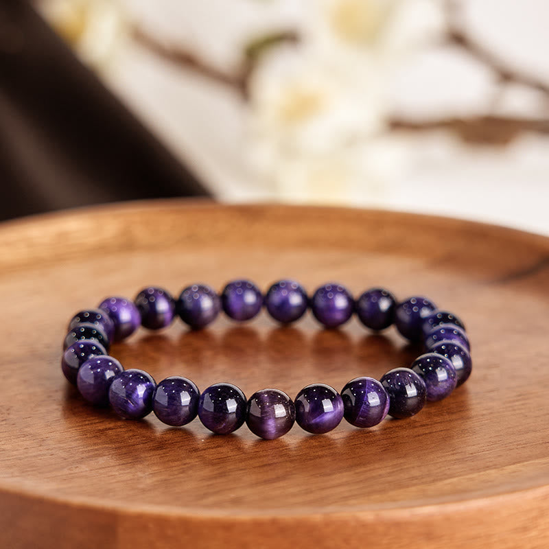Buddha Stonesパープルタイガーアイ クリエイティビティブレスレット - image 1