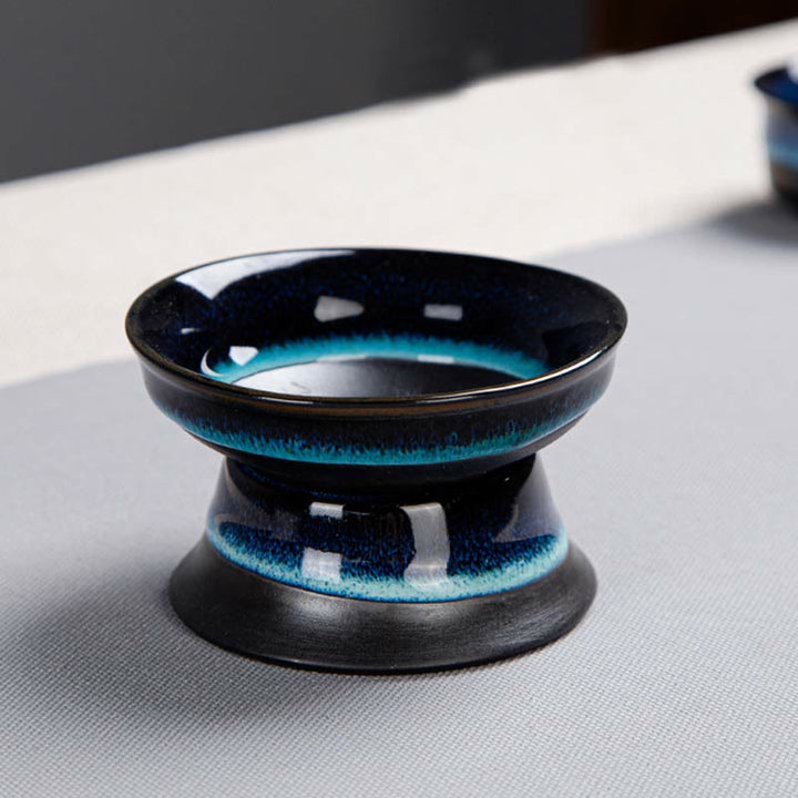 Buddha Stonesブルーグラデーションカラー 中国功夫茶 陶器ティーポット ポータブルギフトバッグボックスセット - image 23