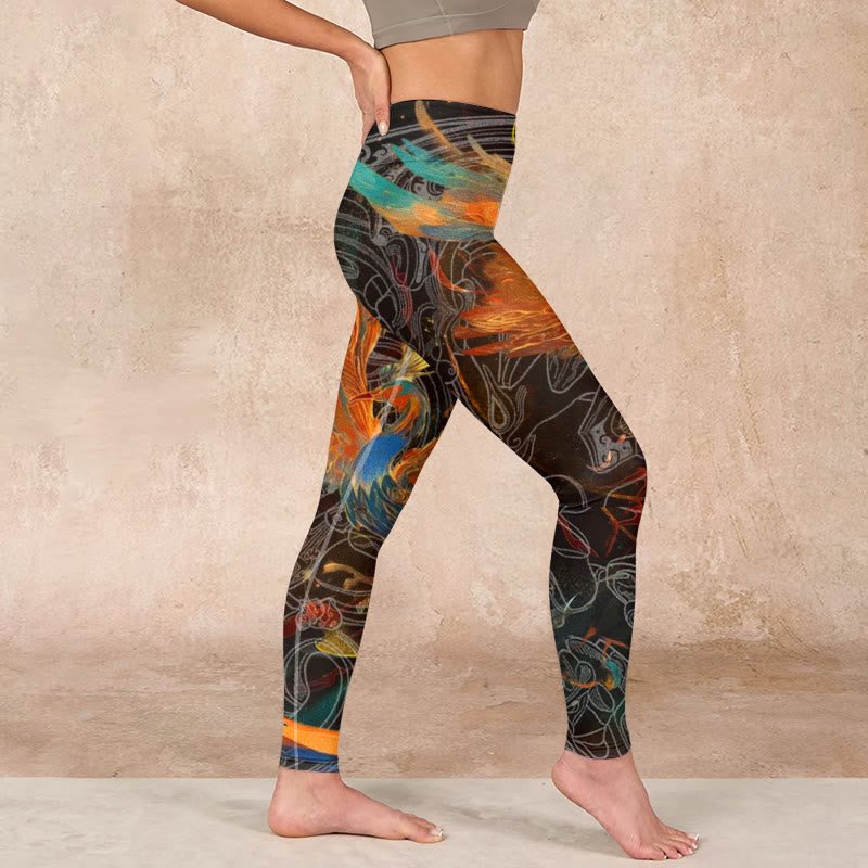 Buddha Stonesバイブラント フェニックス ジムレギンス レディース ヨガパンツ - image 17