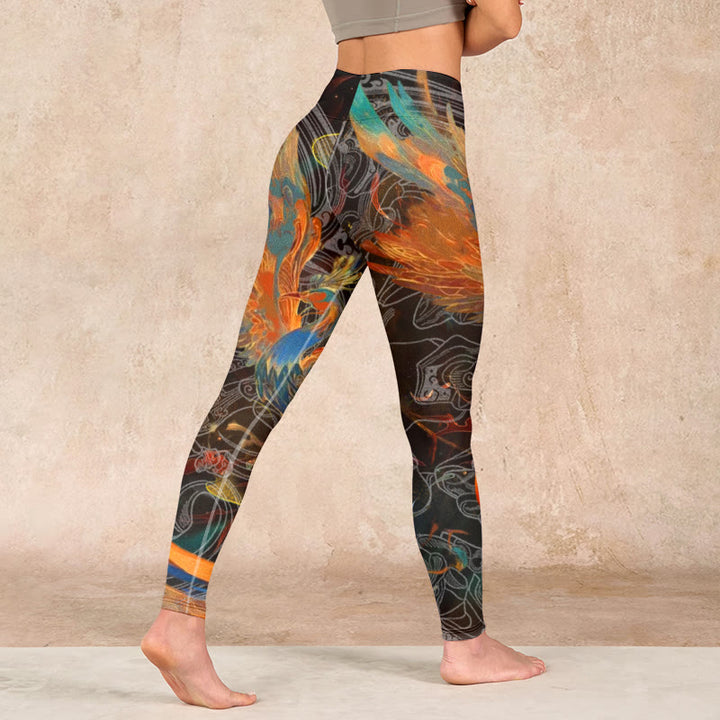 Buddha Stonesバイブラント フェニックス ジムレギンス レディース ヨガパンツ - image 4