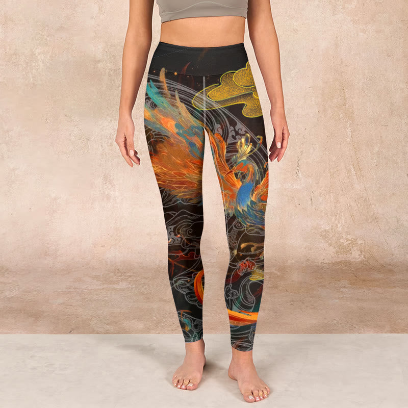 Buddha Stonesバイブラント フェニックス ジムレギンス レディース ヨガパンツ - image 1